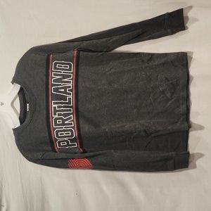 Portland Trail Blazers Long Sleeve thermal, gray, size small